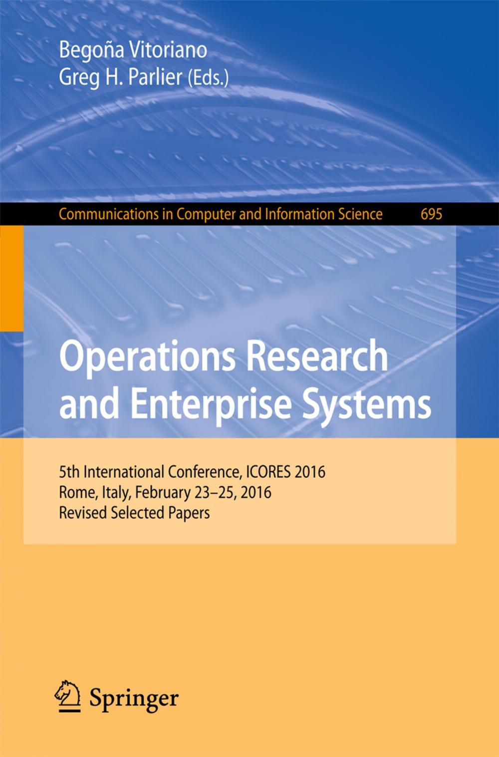 Big bigCover of Operations Research and Enterprise Systems