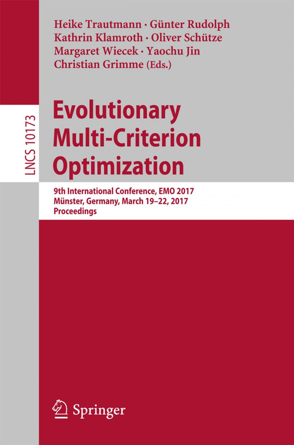 Big bigCover of Evolutionary Multi-Criterion Optimization