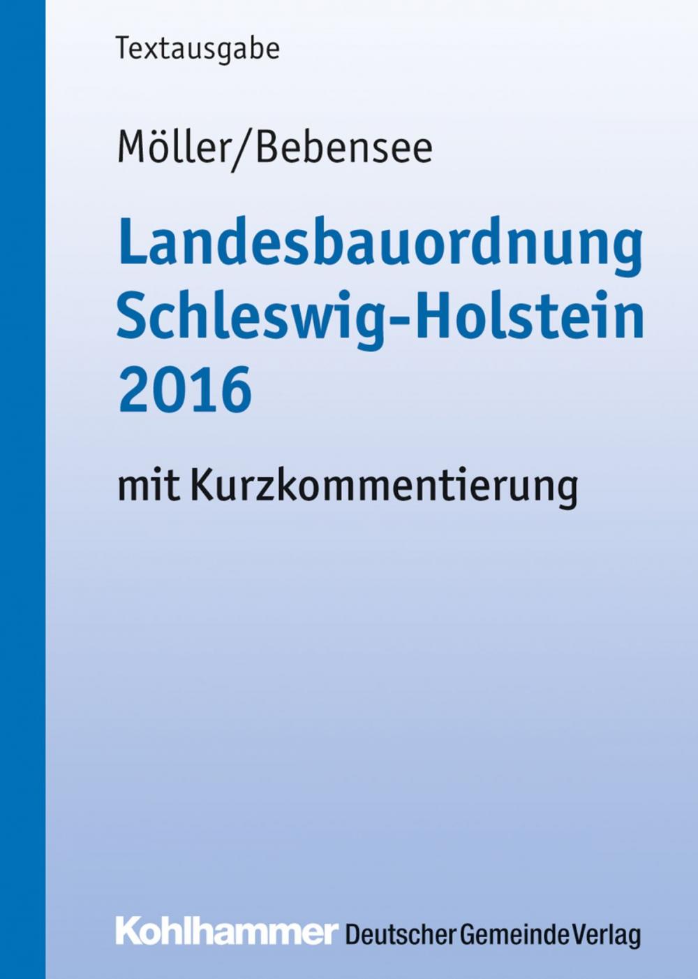 Big bigCover of Landesbauordnung Schleswig-Holstein 2016