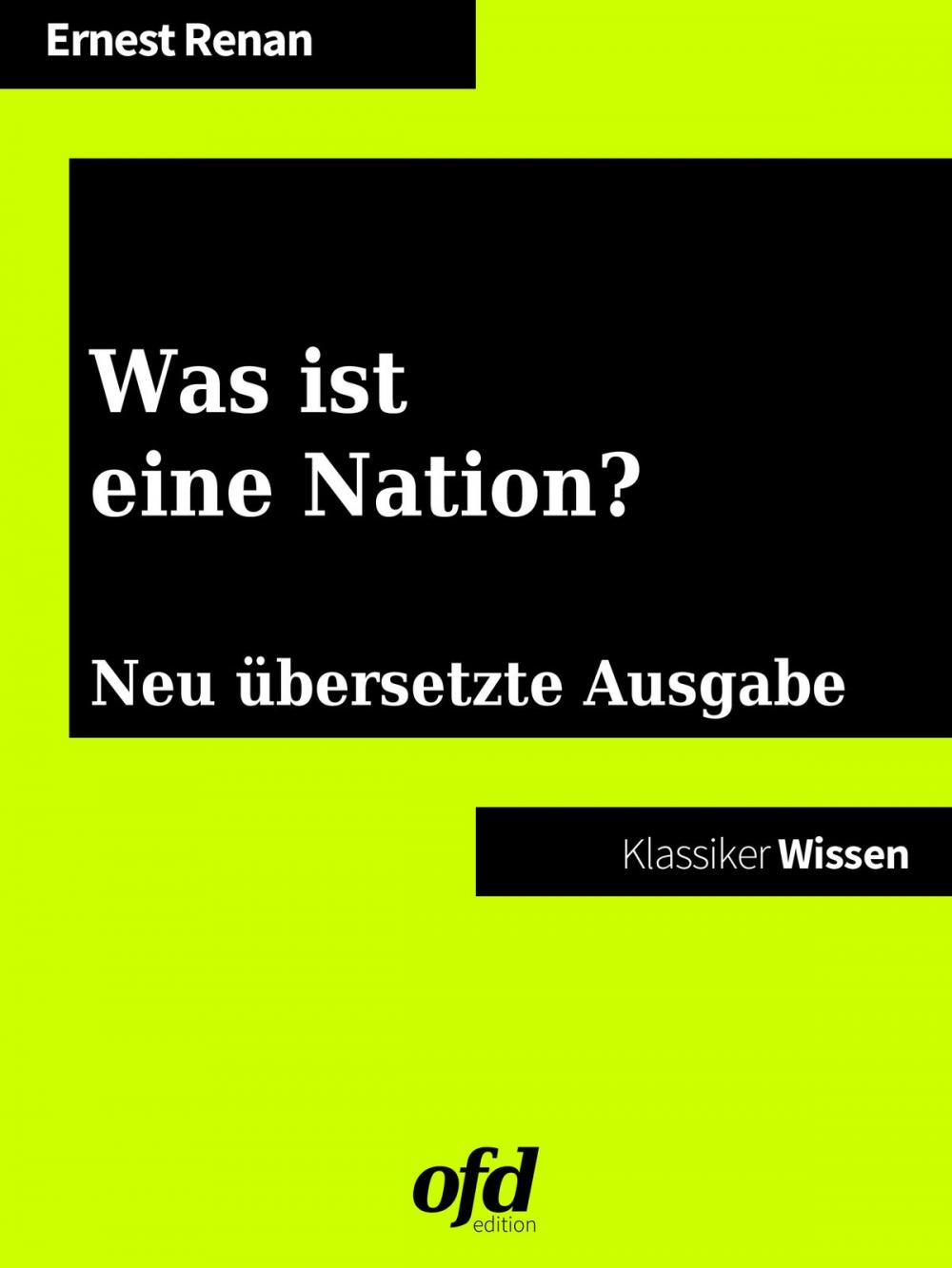 Big bigCover of Was ist eine Nation?