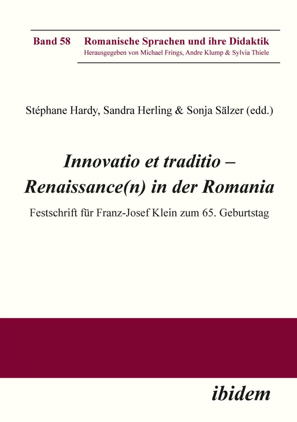 Big bigCover of Innovatio et traditio – Renaissance(n) in der Romania