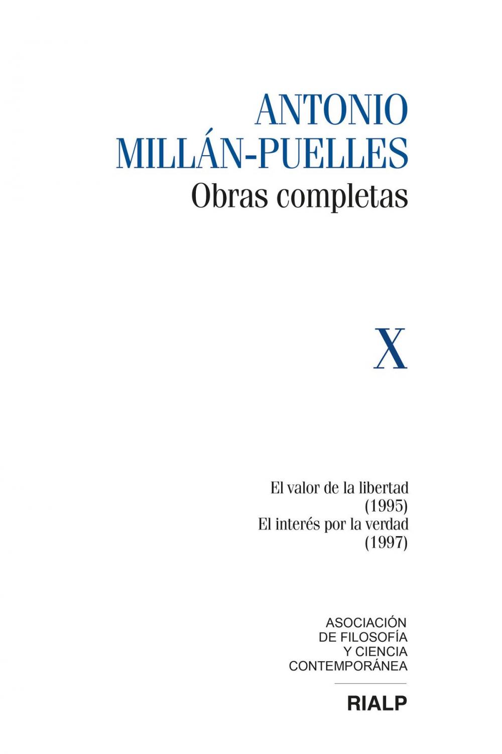 Big bigCover of Millán-Puelles Vol. X Obras Completas