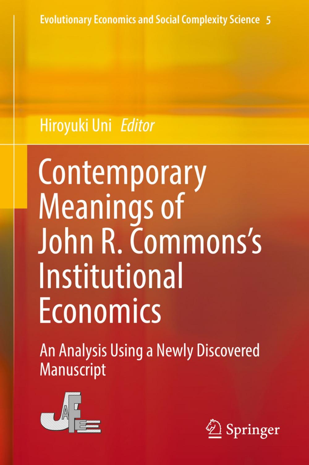 Big bigCover of Contemporary Meanings of John R. Commons’s Institutional Economics