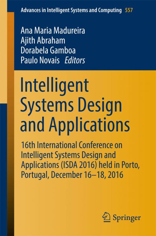 Cover of the book Intelligent Systems Design and Applications by , Springer International Publishing