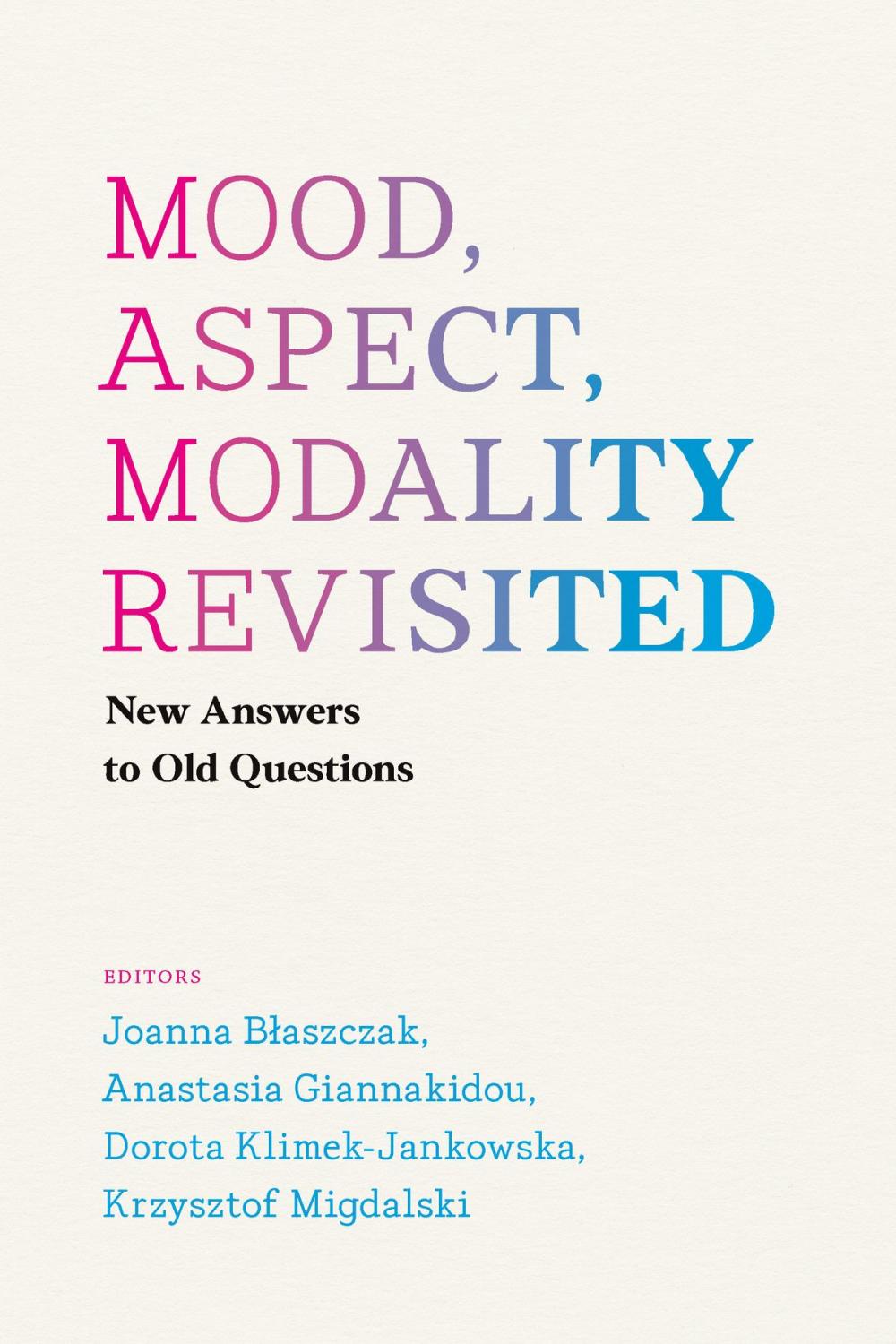 Big bigCover of Mood, Aspect, Modality Revisited