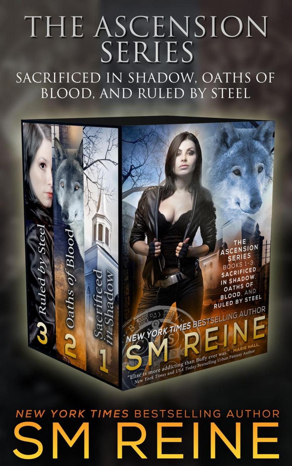 Big bigCover of The Ascension Series, Books 1-3: Sacrificed in Shadow, Oaths of Blood, and Ruled by Steel