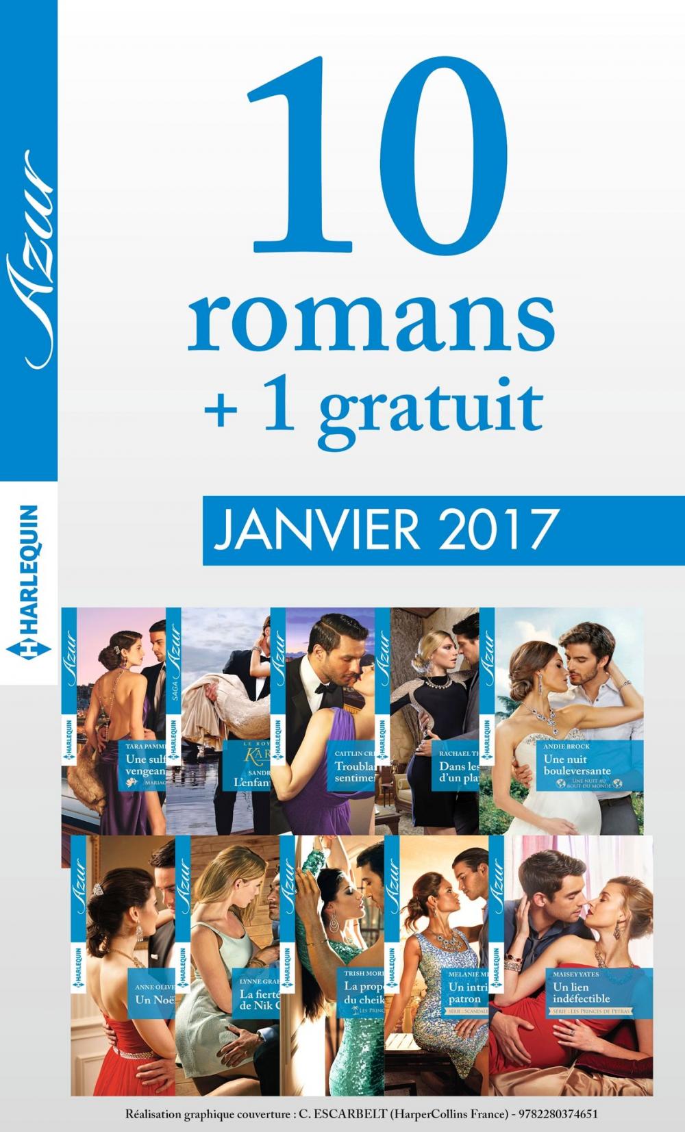 Big bigCover of 10 romans Azur + 1 gratuit (n°3785 à 3794 - Janvier 2017)