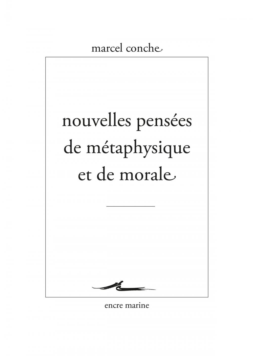 Big bigCover of Nouvelles pensées de métaphysique et de morale