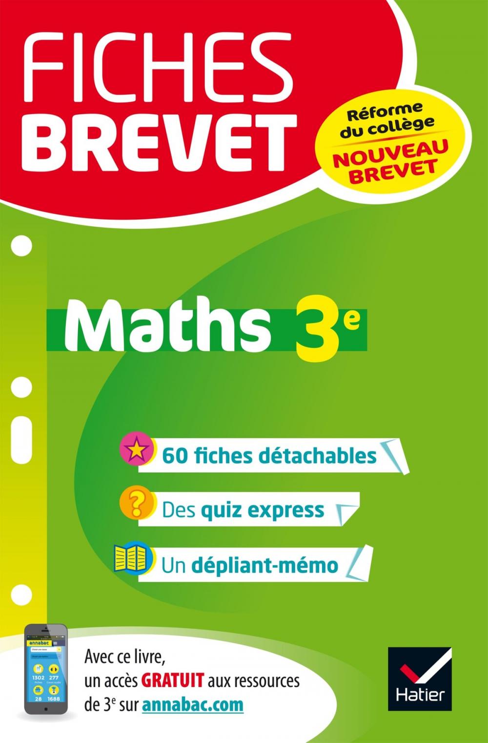 Big bigCover of Fiches brevet Maths 3e