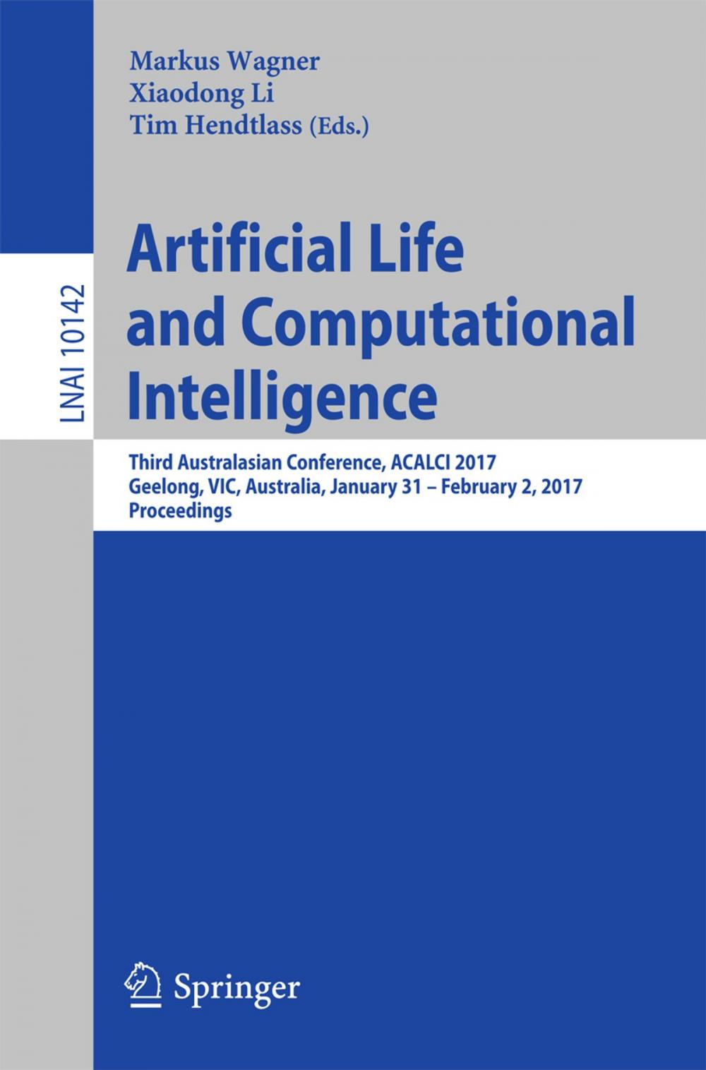 Big bigCover of Artificial Life and Computational Intelligence