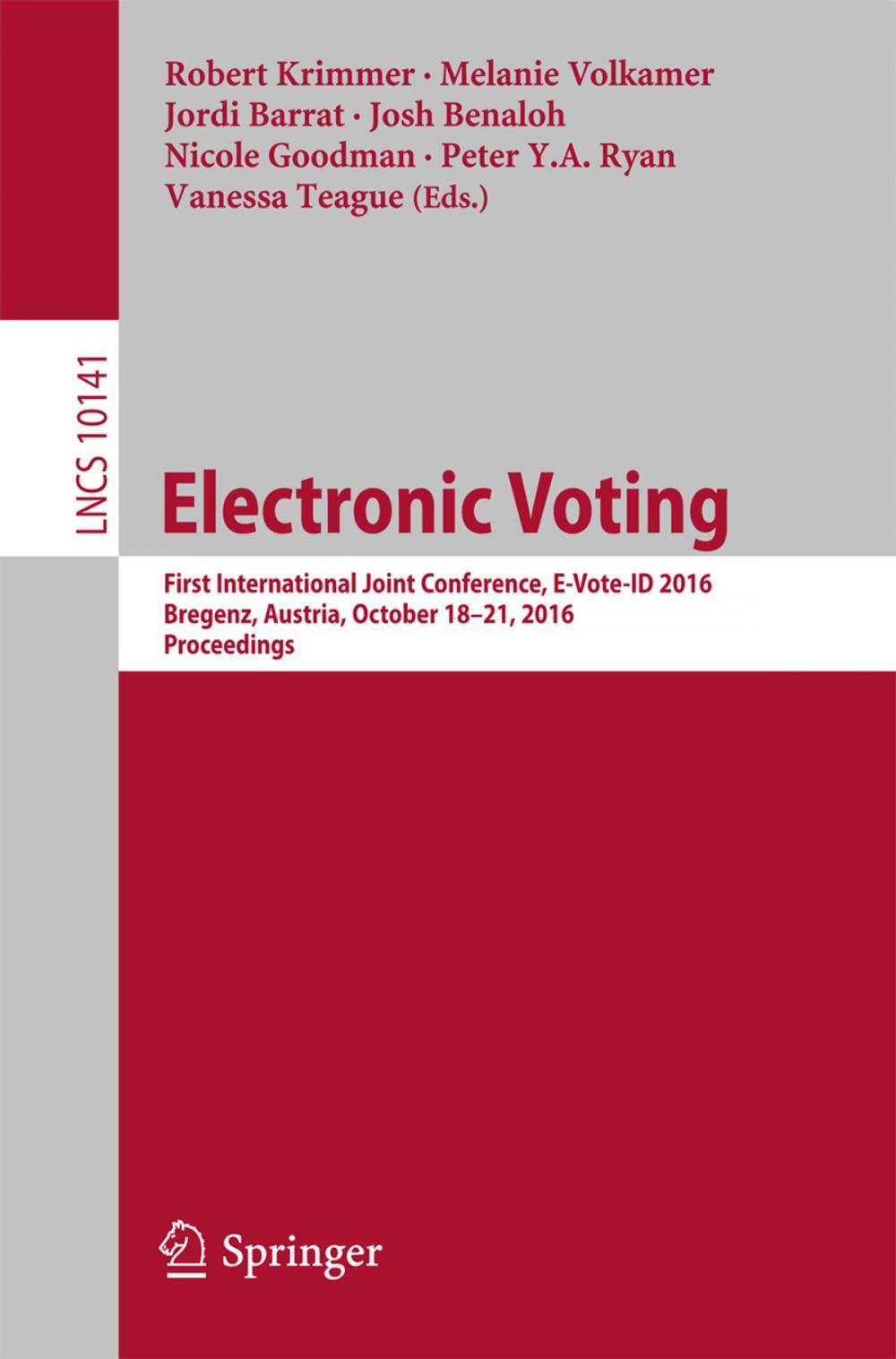 Big bigCover of Electronic Voting