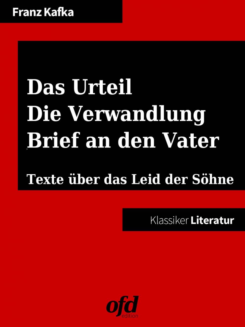 Big bigCover of Das Urteil - Die Verwandlung - Brief an den Vater