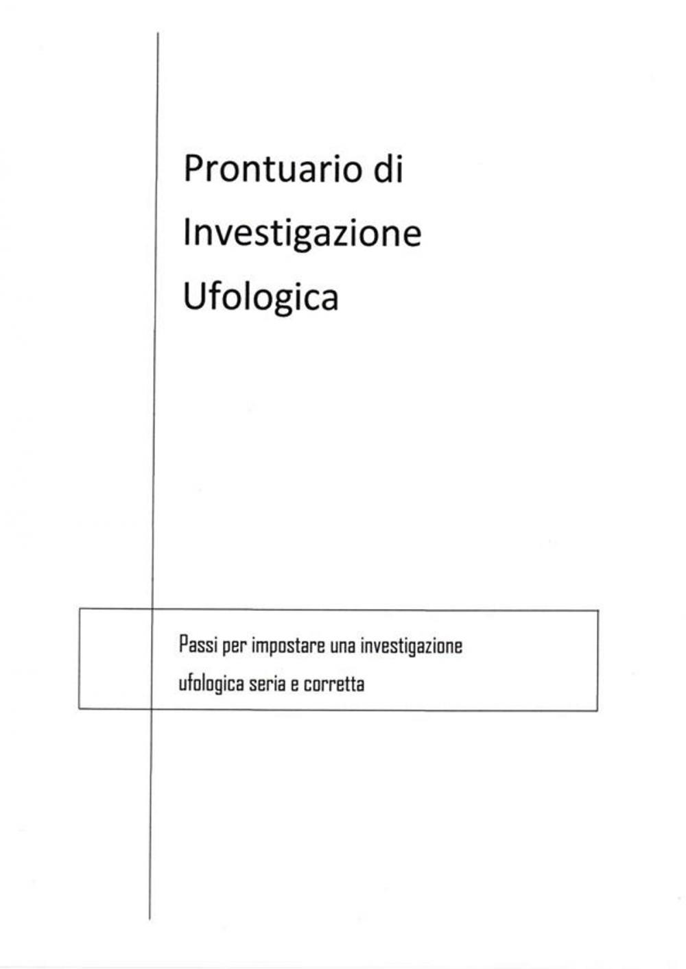 Big bigCover of Prontuario di Investigazione Ufologica