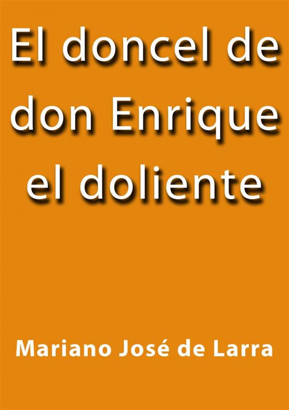 Big bigCover of El doncel de don Enrique el doliente