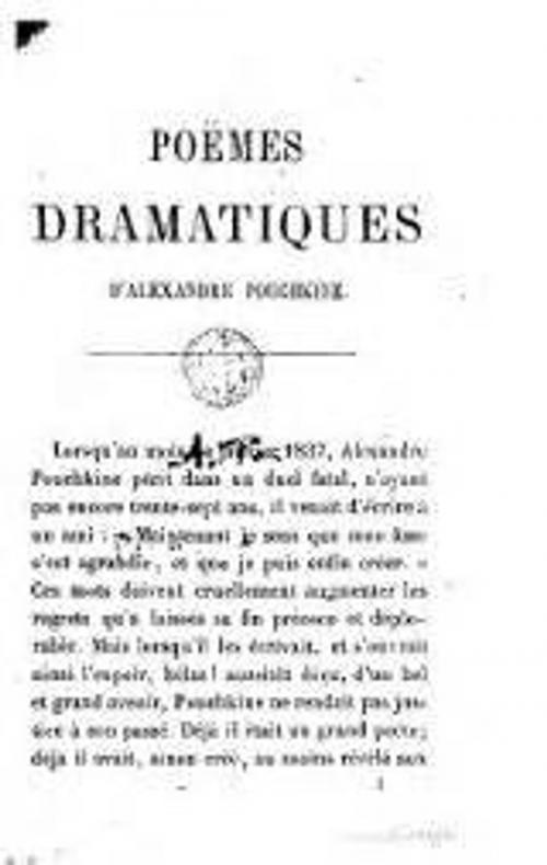 Cover of the book Poèmes dramatiques by Alexandre Pouchkine, Sylvie Bouyer
