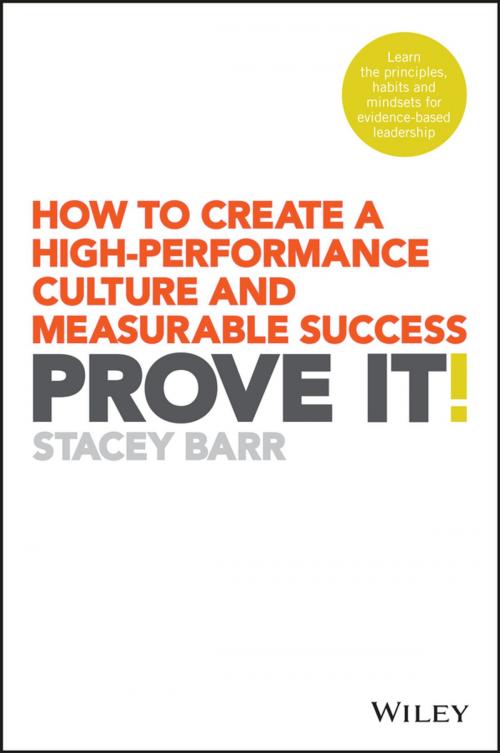 Cover of the book Prove It! by Stacey Barr, Wiley