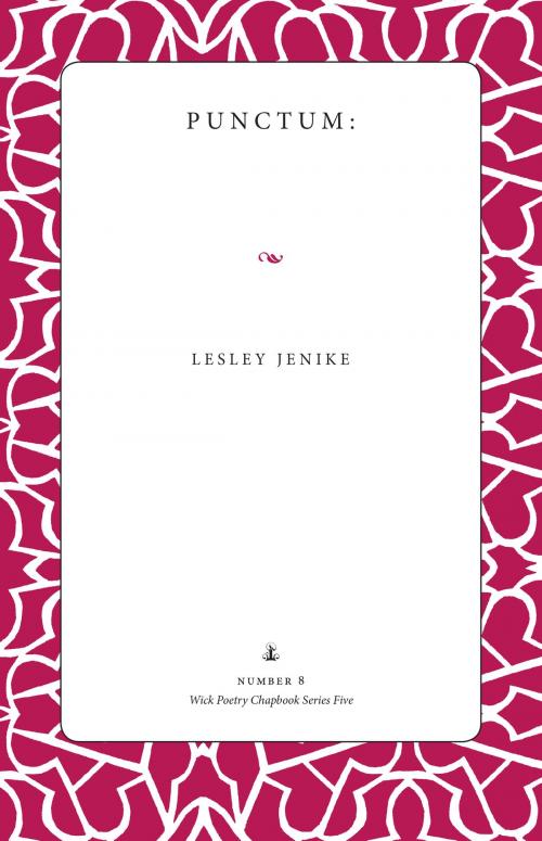 Cover of the book Punctum by Lesley Jenike, The Kent State University Press