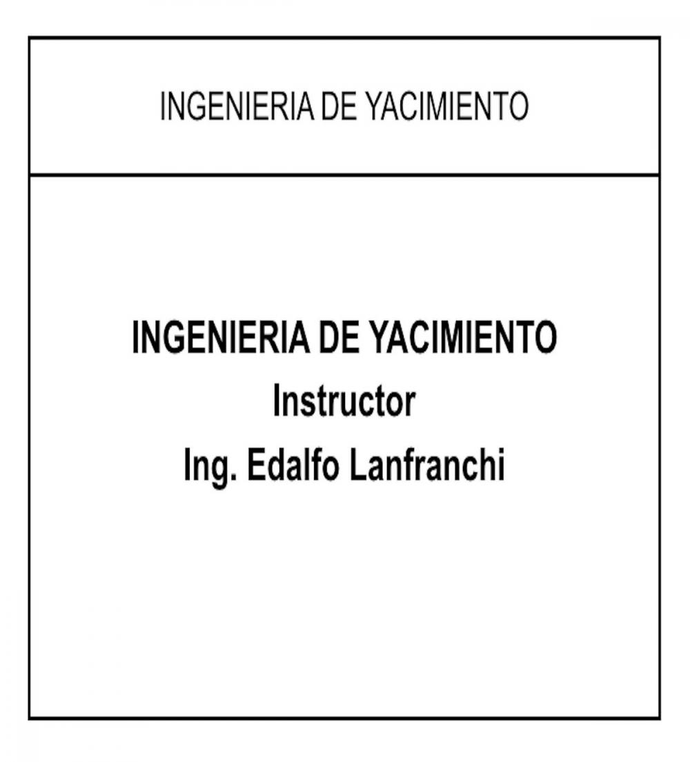 Big bigCover of Ingenieria de Yacimiento