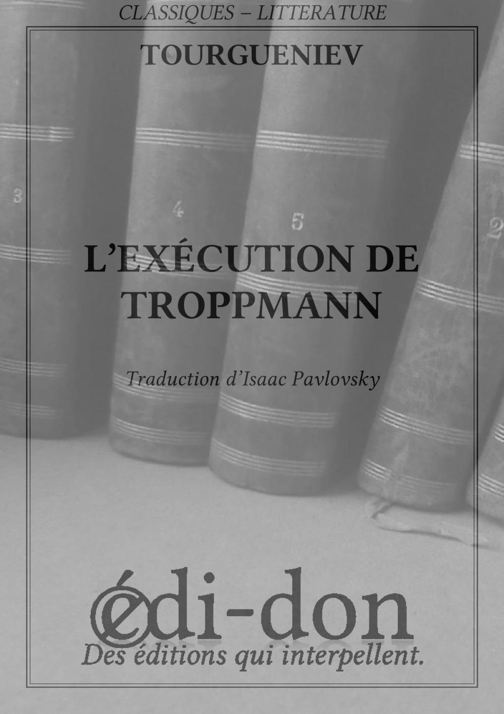 Big bigCover of L'Execution de Troppman