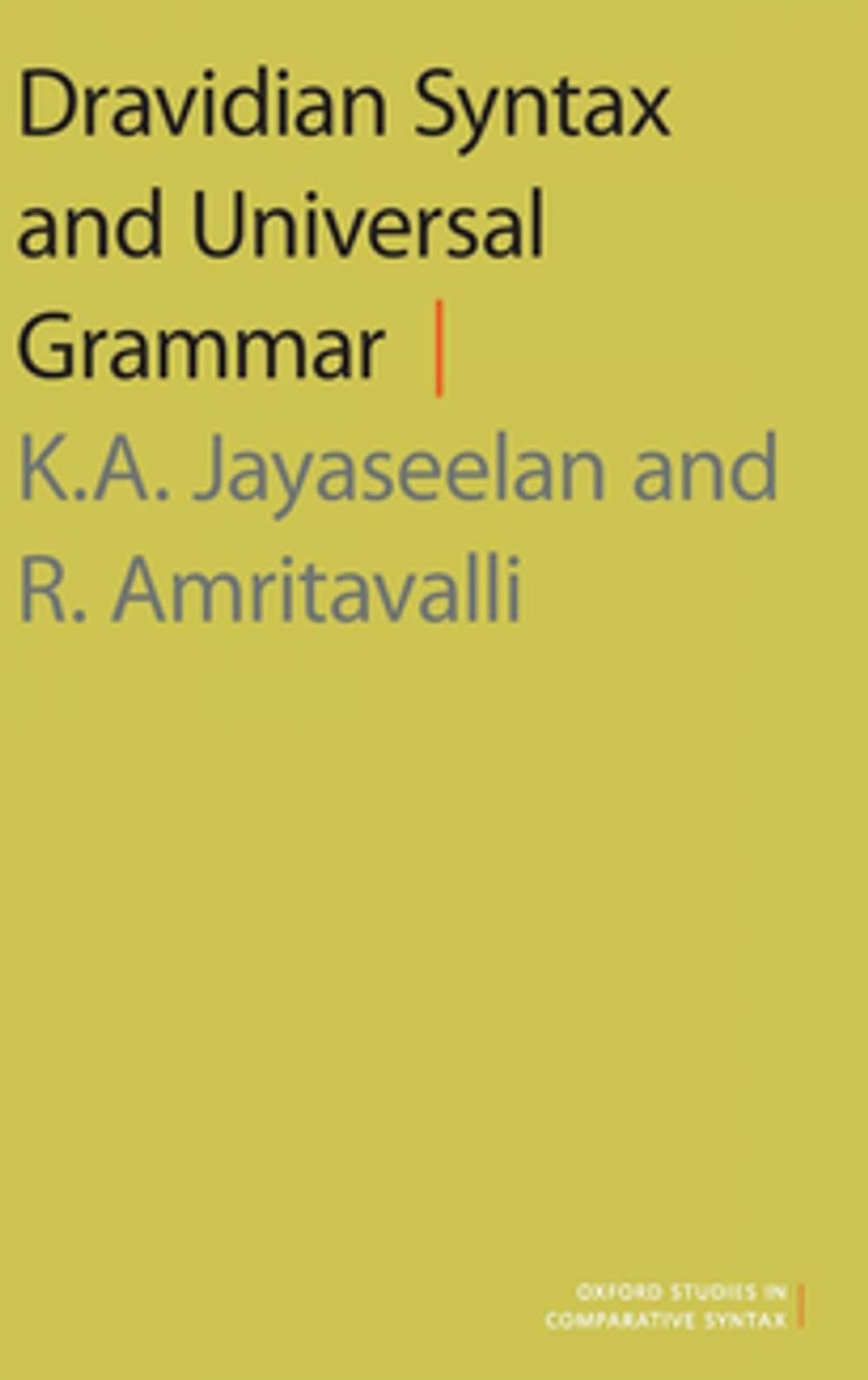 Big bigCover of Dravidian Syntax and Universal Grammar