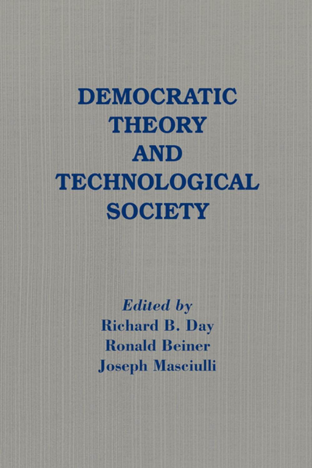 Big bigCover of Democratic Theory and Technological Society