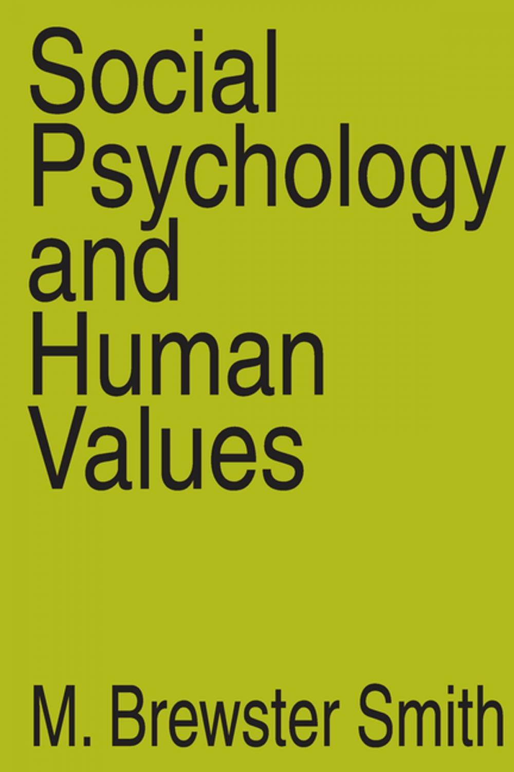 Big bigCover of Social Psychology and Human Values