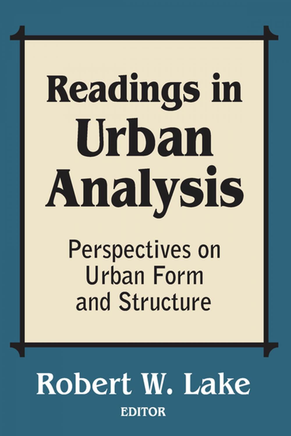 Big bigCover of Readings in Urban Analysis