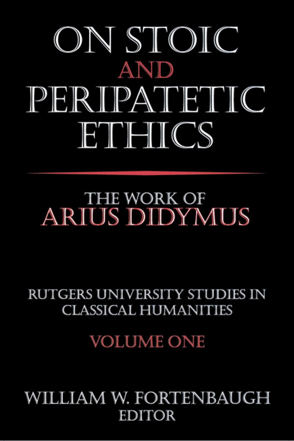 Big bigCover of On Stoic and Peripatetic Ethics