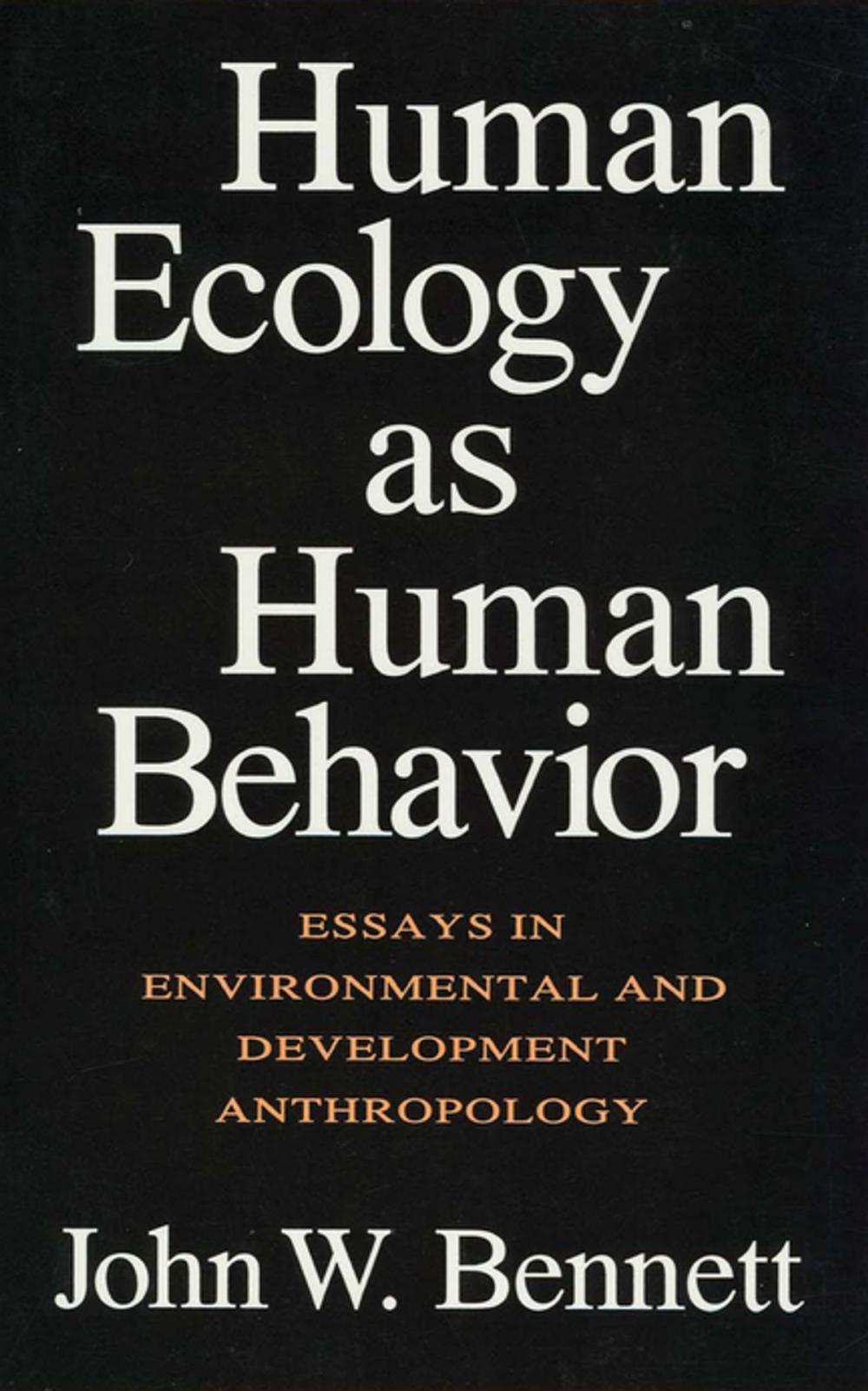 Big bigCover of Human Ecology as Human Behavior