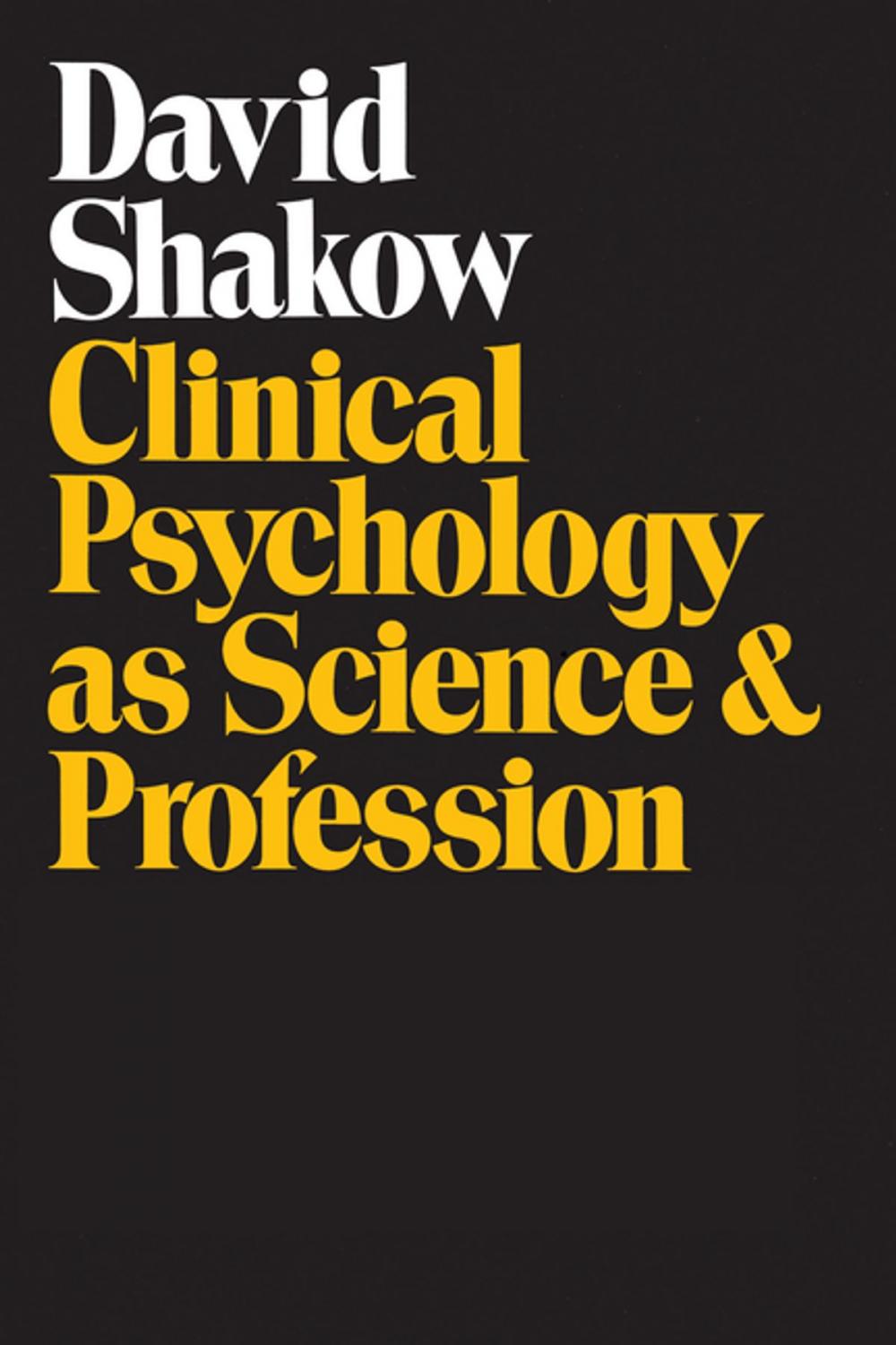 Big bigCover of Clinical Psychology as Science and Profession