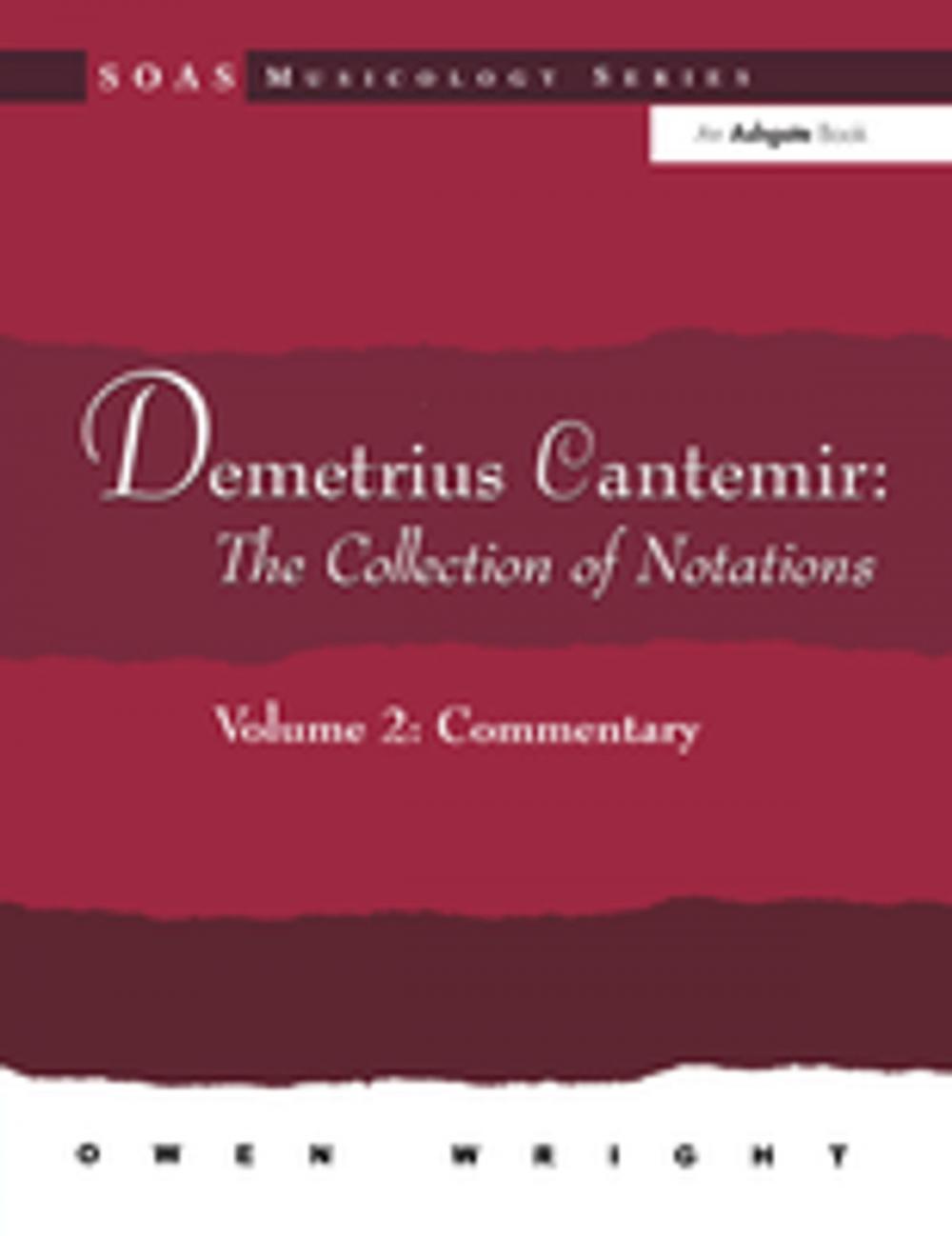 Big bigCover of Demetrius Cantemir: The Collection of Notations