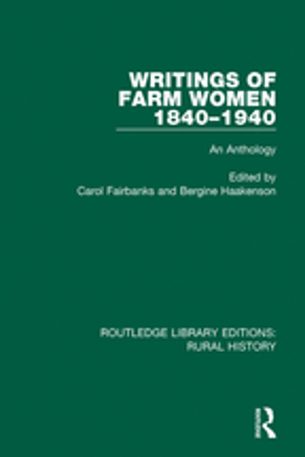 Big bigCover of Writings of Farm Women, 1840-1940