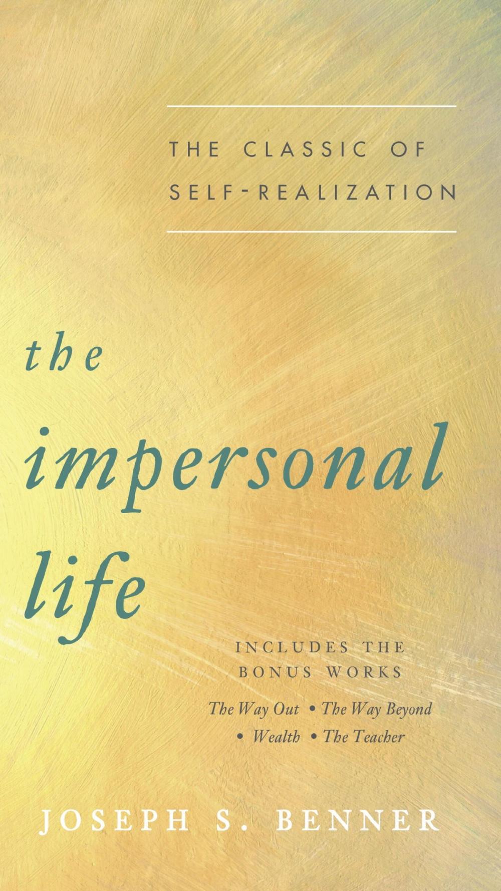 Big bigCover of The Impersonal Life