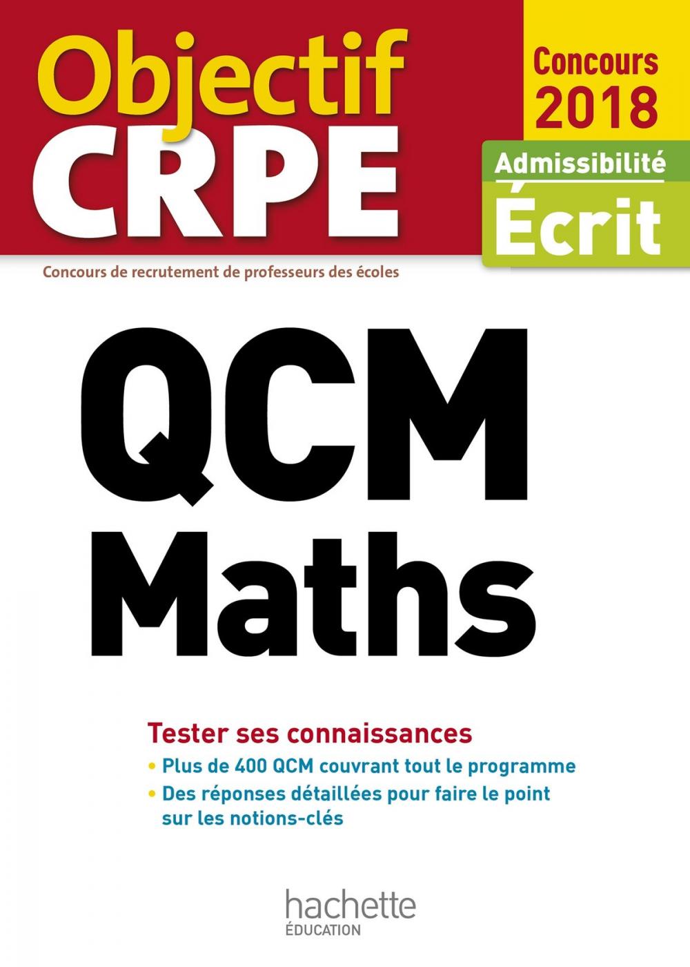 Big bigCover of QCM CRPE : Maths