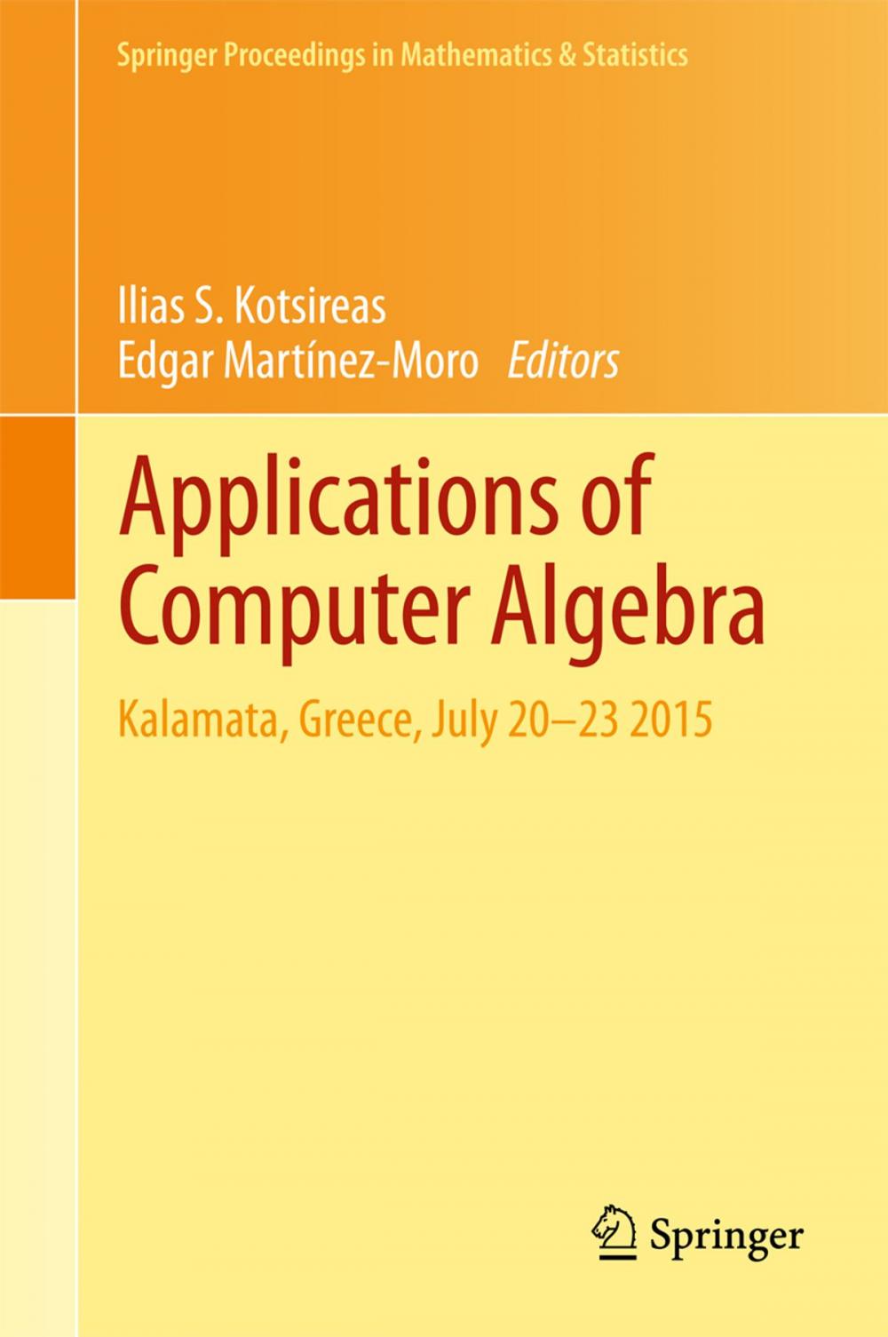 Big bigCover of Applications of Computer Algebra