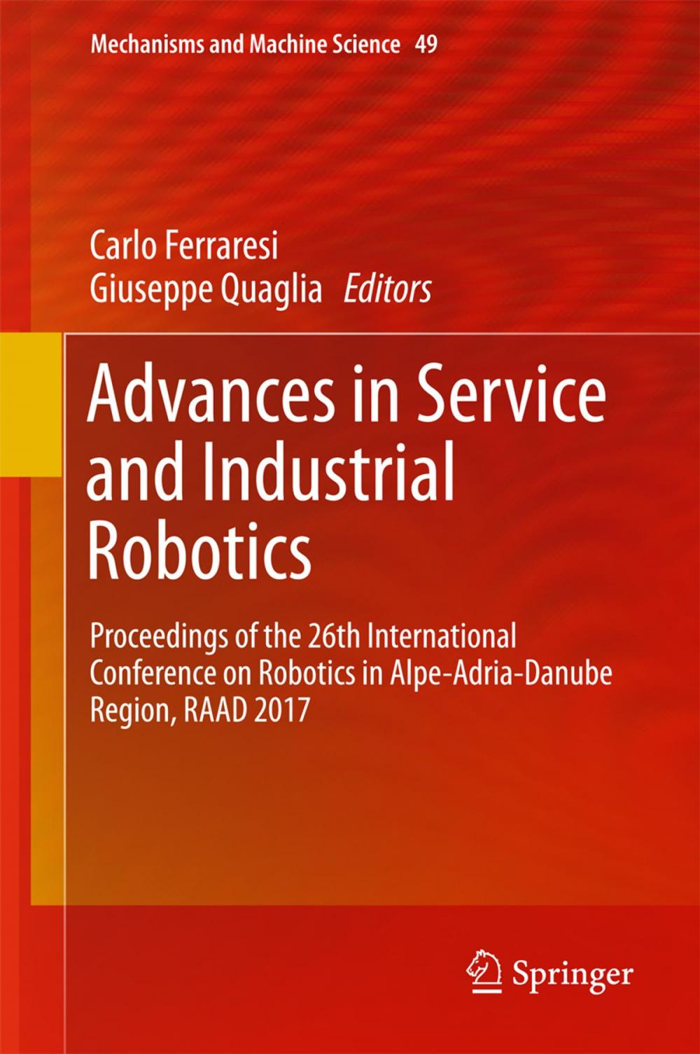 Big bigCover of Advances in Service and Industrial Robotics