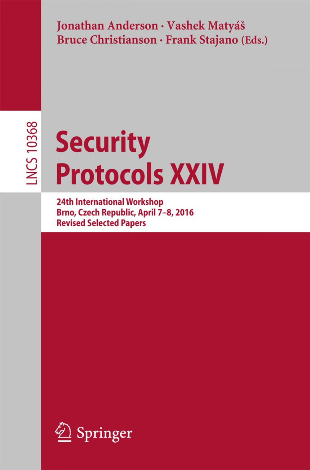 Big bigCover of Security Protocols XXIV