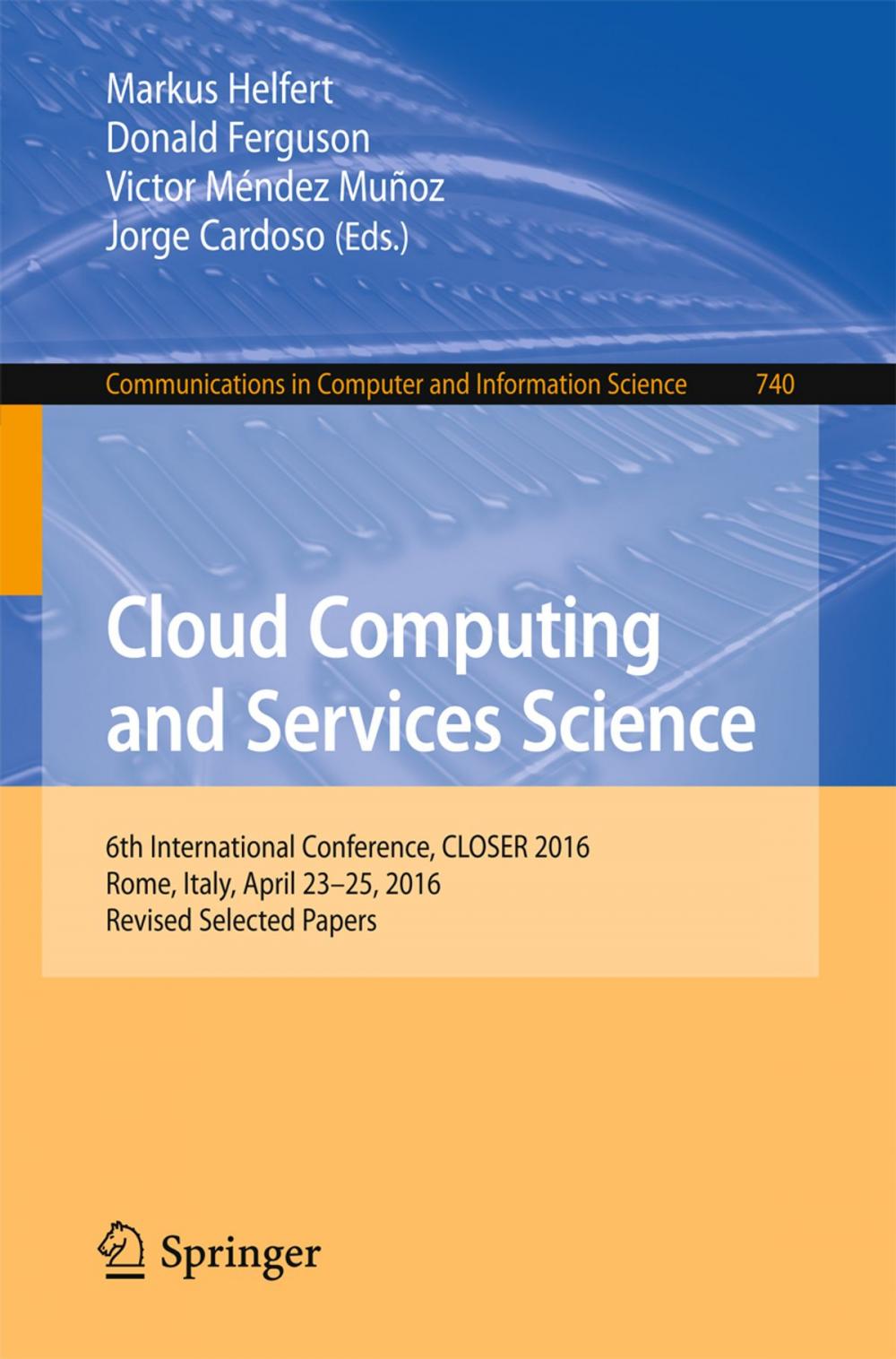 Big bigCover of Cloud Computing and Services Science