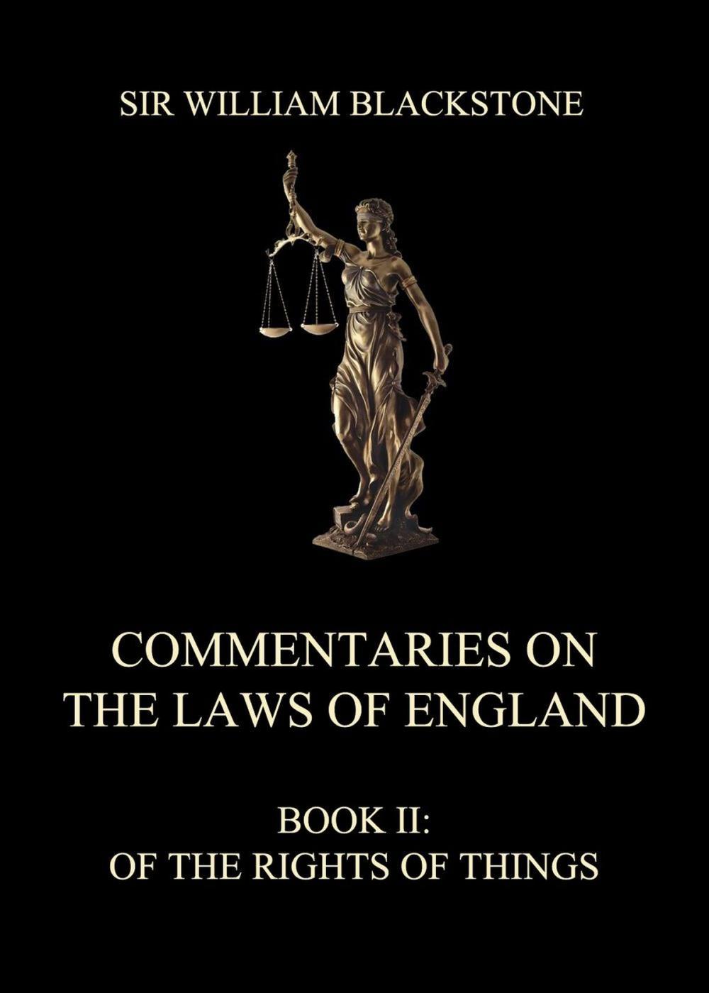 Big bigCover of Commentaries on the Laws of England