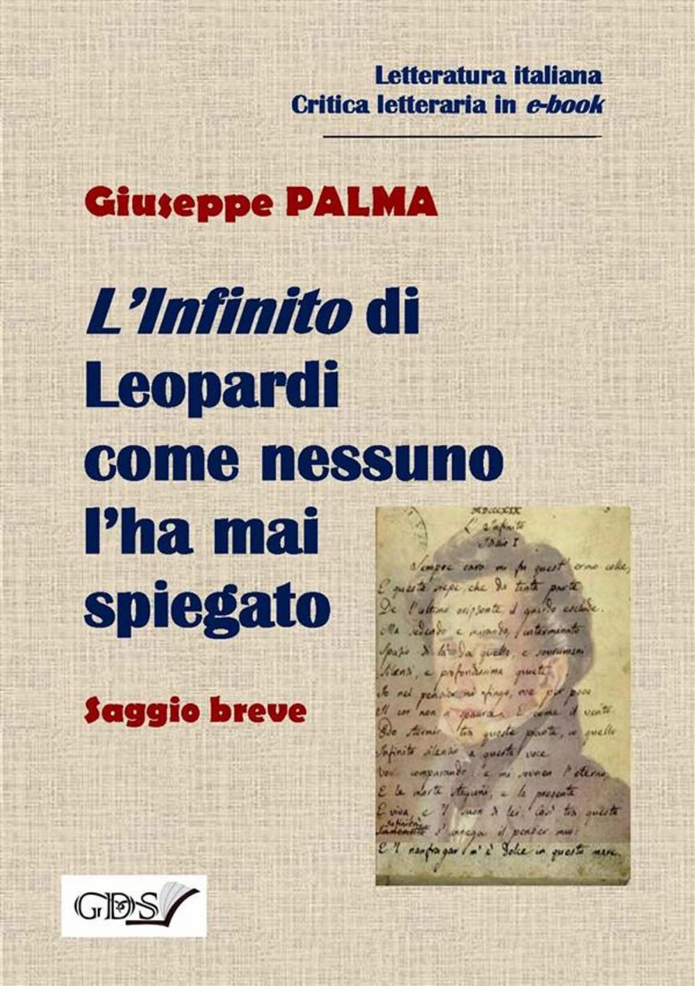 Big bigCover of L'Infinito di Leopardi come nessuno l'ha mai spiegato