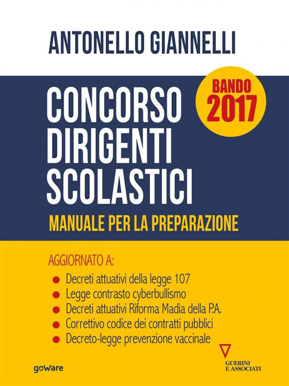 Big bigCover of Concorso dirigenti scolastici. Manuale per la preparazione