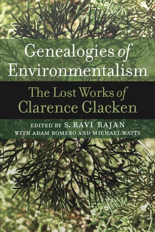 Cover of the book Genealogies of Environmentalism by Clarence Glacken, University of Virginia Press