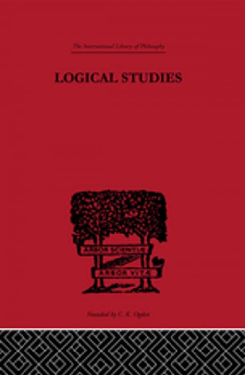 Cover of the book Logical Studies by Georg Henrik Von Wright, Taylor and Francis