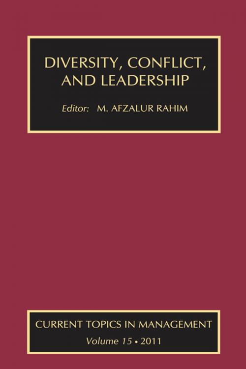 Cover of the book Diversity, Conflict, and Leadership by M. Afzalur Rahim, Taylor and Francis