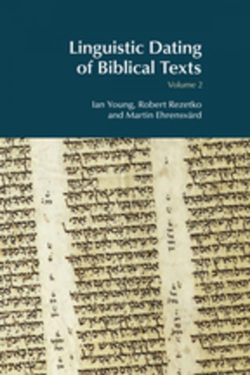 Cover of the book Linguistic Dating of Biblical Texts: Volume 2 by Ian Young, Taylor and Francis