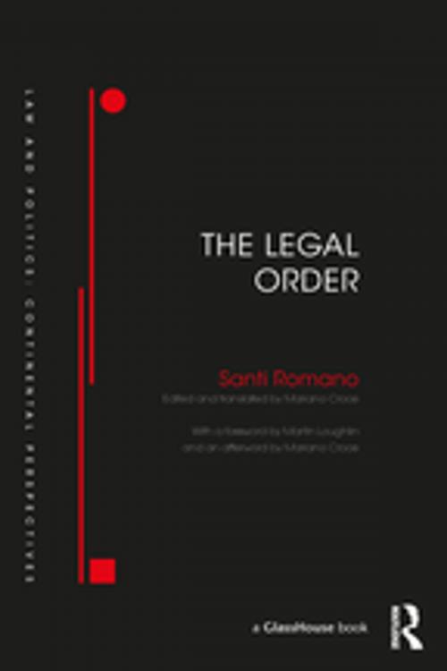 Cover of the book The Legal Order by Santi Romano, Taylor and Francis