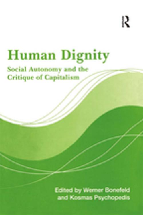 Cover of the book Human Dignity by Werner Bonefeld, Kosmas Psychopedis, Taylor and Francis