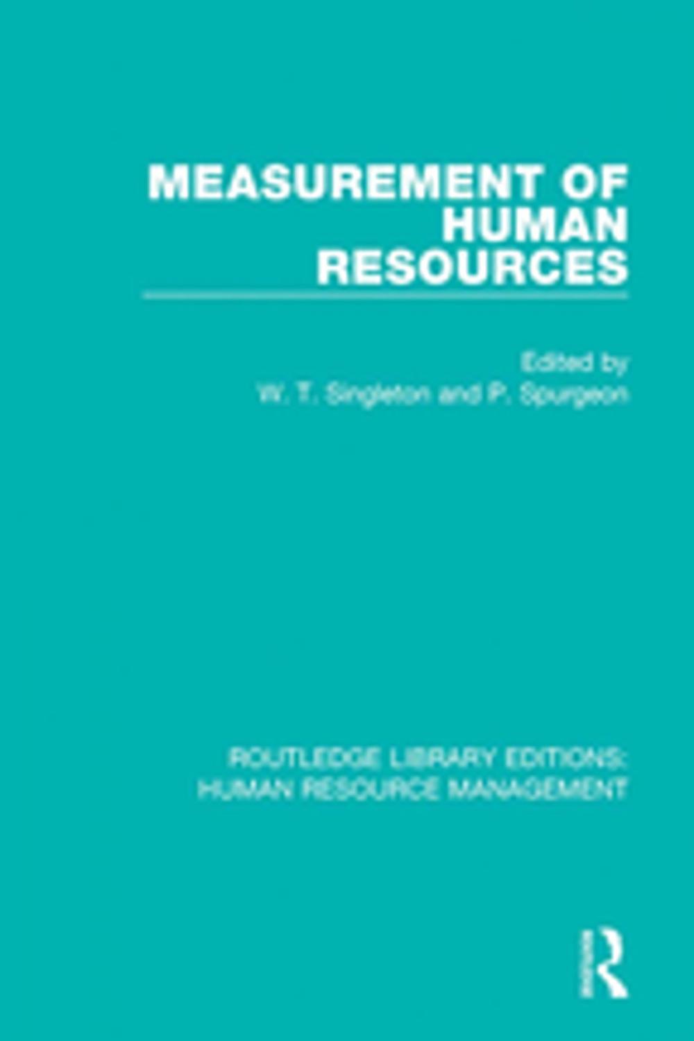 Big bigCover of Measurement of Human Resources