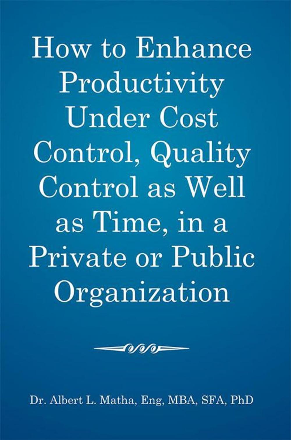 Big bigCover of How to Enhance Productivity Under Cost Control, Quality Control as Well as Time, in a Private or Public Organization