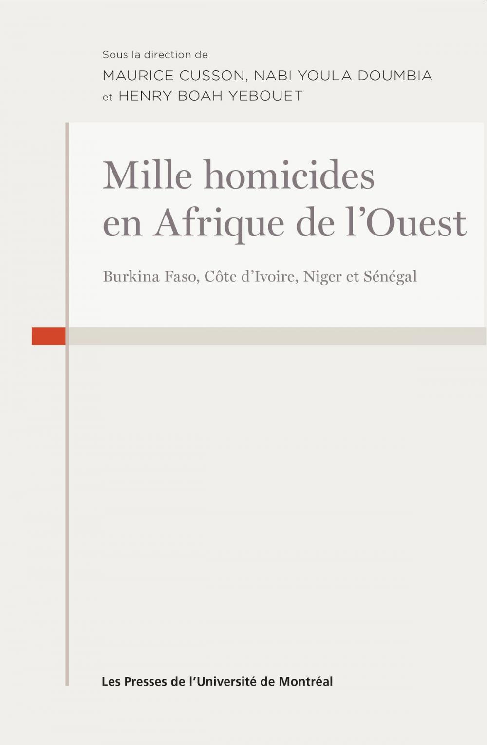 Big bigCover of Mille homicides en Afrique de l'Ouest